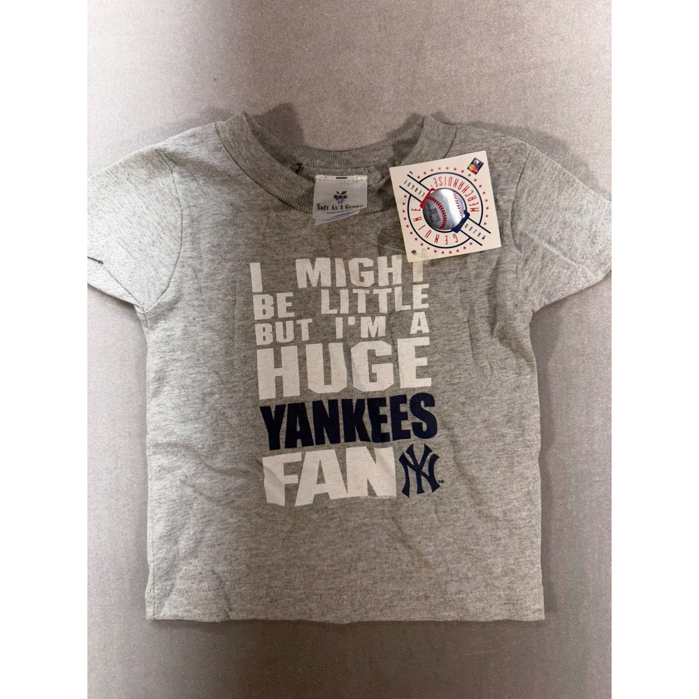 NWT Soft as a Grape Toddler MLB New York Yankees‎ Shirt Gray 12 Months